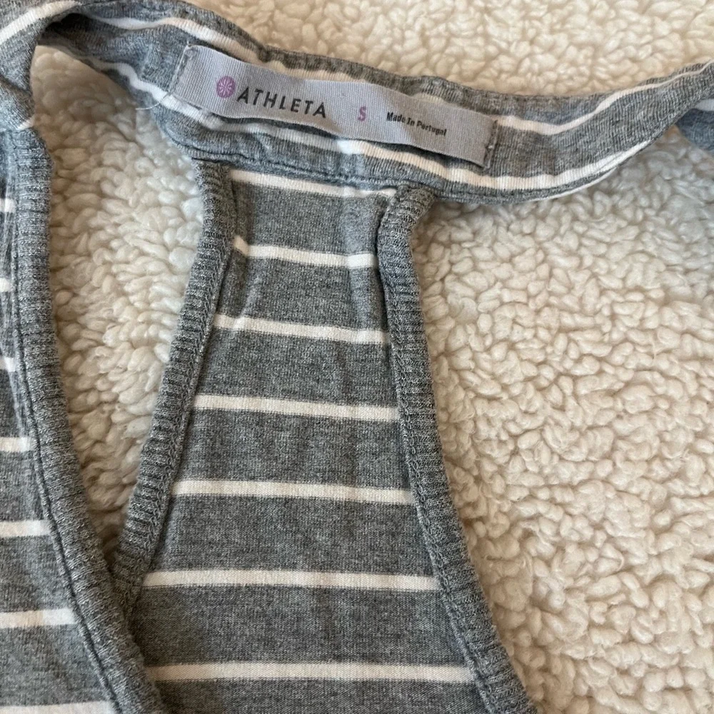 Athleta Racerback Striped Tee Dress - Size Small